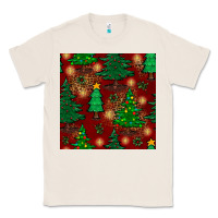 Natural christmas trees seamless pattern Classic Tee - BundleAndBundleShop