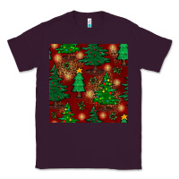 Plum christmas trees seamless pattern Classic Tee - BundleAndBundleShop