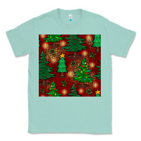Seafoam christmas trees seamless pattern Classic Tee - BundleAndBundleShop