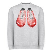 Heather Grey red cleats fa element 3 Heavyweight Sweatshirt - FaDigitalArtStudio