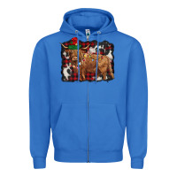 True Royal christmas highland cow Zipper Hoodie - BarkalooDesign