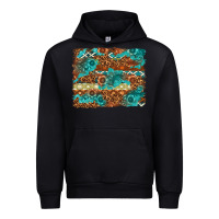 Black Leopard and Aztec Background Western Urban Hoodie - texasbilliewilder