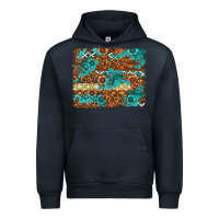 Navy Leopard and Aztec Background Western Urban Hoodie - texasbilliewilder