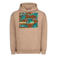 Pigment Burro Leopard and Aztec Background Western Urban Hoodie - texasbilliewilder