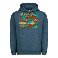 Pigment Midnight Navy Leopard and Aztec Background Western Urban Hoodie - texasbilliewilder