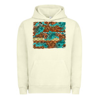 Pigment Pistachio Leopard and Aztec Background Western Urban Hoodie - texasbilliewilder