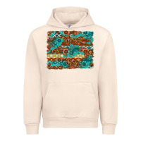 Sandshell Leopard and Aztec Background Western Urban Hoodie - texasbilliewilder