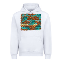 White Leopard and Aztec Background Western Urban Hoodie - texasbilliewilder