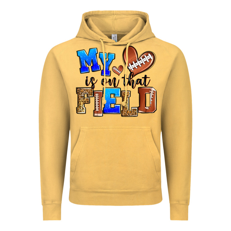 My Heart Is On That Field American Football Vintage Hoodie by Zillion Design Studio | Teevron