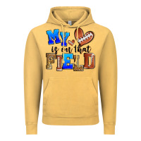 Vintage Mustard my heart is on that field american football Vintage Hoodie - Zillion Design Studio