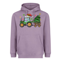Lavender christmas tractor Heavyweight Hoodie - MaliasSmallBusiness