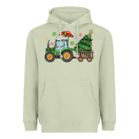 Matcha christmas tractor Heavyweight Hoodie - MaliasSmallBusiness