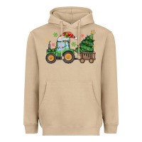 Mushroom christmas tractor Heavyweight Hoodie - MaliasSmallBusiness