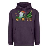 Plum christmas tractor Heavyweight Hoodie - MaliasSmallBusiness