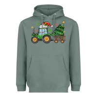 Sage christmas tractor Heavyweight Hoodie - MaliasSmallBusiness