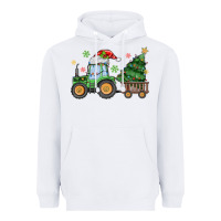 White christmas tractor Heavyweight Hoodie - MaliasSmallBusiness