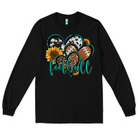 Black football hearts Long Sleeve Tee - Jasminsmagicworld