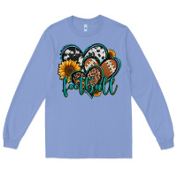 Colony Blue football hearts Long Sleeve Tee - Jasminsmagicworld