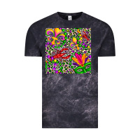 Cloud Black mardi gras crawfish leopard  seamless pattern Vintage Tee - FaDigitalArtStudio