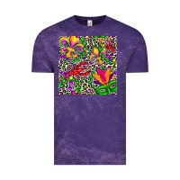 Cloud Purple mardi gras crawfish leopard  seamless pattern Vintage Tee - FaDigitalArtStudio