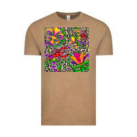 Vintage Coffee mardi gras crawfish leopard  seamless pattern Vintage Tee - FaDigitalArtStudio
