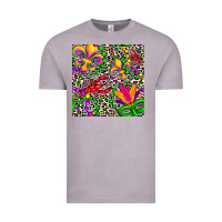 Vintage Zinc mardi gras crawfish leopard  seamless pattern Vintage Tee - FaDigitalArtStudio