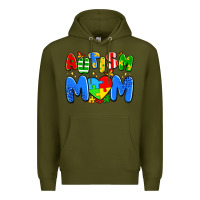 Army Green autism mom Premium Hoodie - Artiststas