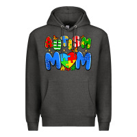 Charcoal Heather autism mom Premium Hoodie - Artiststas