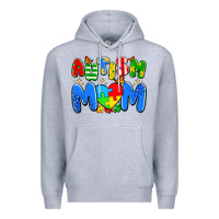 Heather Grey autism mom Premium Hoodie - Artiststas