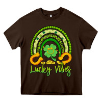 Chocolate Brown lucky vibes Heavy Core Tee - Artiststas