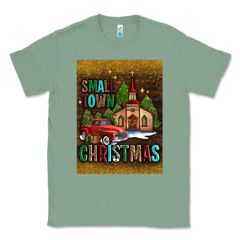 Small Town Christmas Church Classic Tee by AdoDesignShop | Teevron