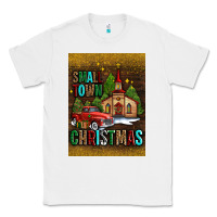 White small town christmas church Classic Tee - AdoDesignShop