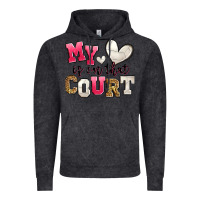 Vintage Black my heart is on that court volleyball Vintage Hoodie - Zillion Design Studio