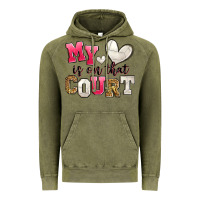 Vintage Olive my heart is on that court volleyball Vintage Hoodie - Zillion Design Studio