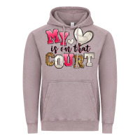 My Heart Is On That Court Volleyball Vintage Hoodie | Teevron