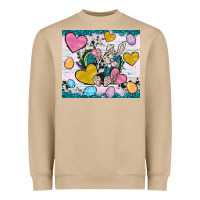 Mushroom Easter hearts Cowhide tumbler Easter Day Heavyweight Sweatshirt - Neo Western