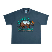 Midnight Navy armadillo by morning Urban Heavy Tee - RacoonDesign