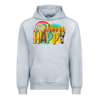 Heather Grey Choose happy Urban Hoodie - NancyCooperArtShop