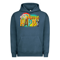 Pigment Midnight Navy Choose happy Urban Hoodie - NancyCooperArtShop