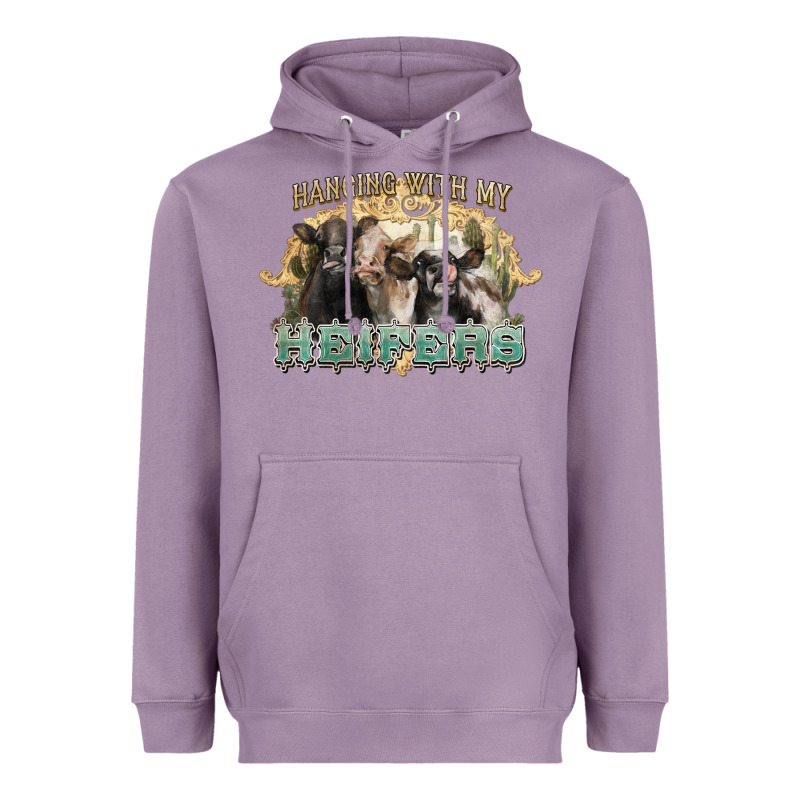 Hanging With My Heifers Heavyweight Hoodie by NancyCooperArtShop | Teevron