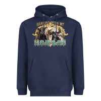 Navy hanging with my heifers Heavyweight Hoodie - NancyCooperArtShop