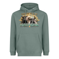 Sage hanging with my heifers Heavyweight Hoodie - NancyCooperArtShop