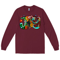 Burgundy joy with roaster Long Sleeve Tee - AdoDesignShop