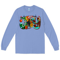 Colony Blue joy with roaster Long Sleeve Tee - AdoDesignShop