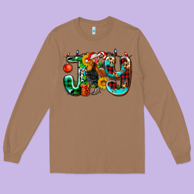 Joy With Roaster Long Sleeve Tee Designed By Adodesignshop