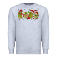 Heather Grey canned pickles christmas light Premium Sweatshirt - MaliasSmallBusiness