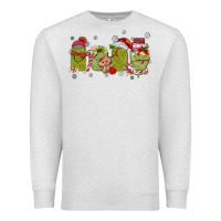 Oatmeal Heather canned pickles christmas light Premium Sweatshirt - MaliasSmallBusiness
