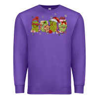 Purple canned pickles christmas light Premium Sweatshirt - MaliasSmallBusiness