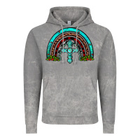 Cloud Rock cross christmas rainbow Vintage Hoodie - JahusDesignShop