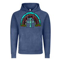 Vintage Denim cross christmas rainbow Vintage Hoodie - JahusDesignShop